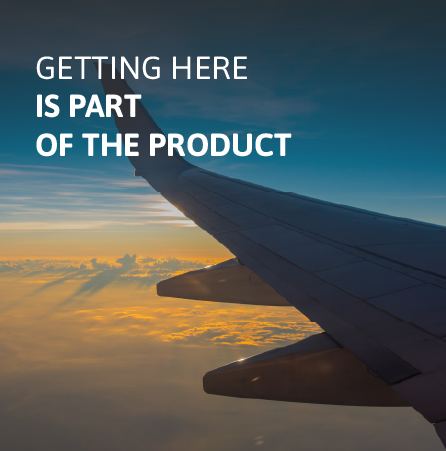Getting here is part of the product